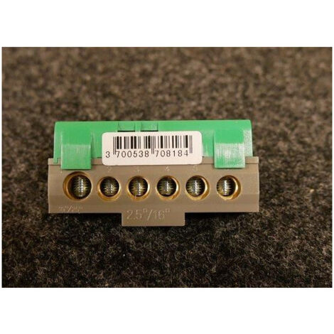 Borne pour tableau électrique 6 connexions 5x16mm² + 1x25mm² – Mise à la terre sécurisée – Compatible tableaux THOMSON et PROTEC
