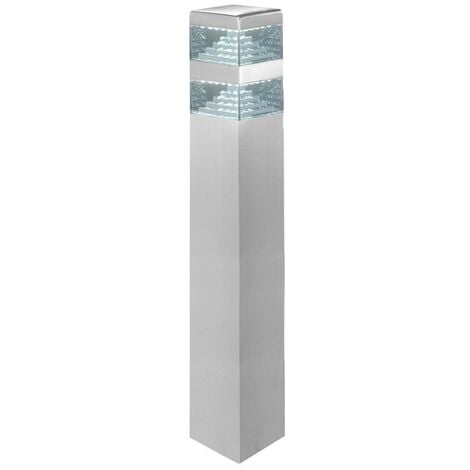 Borne Pyramide Inox 32 LED SMD 9W 60cm Lumihome®  Inox - blanc-neutre-4000k