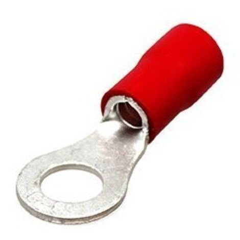 Borne ronde isolée 4,3 / 1,5 mm rouge 50 pcs