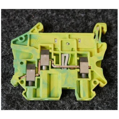 Borne vissée vert jaune 2.5mm² encliquetable pour conducteur de protection Linergy TR Schneider