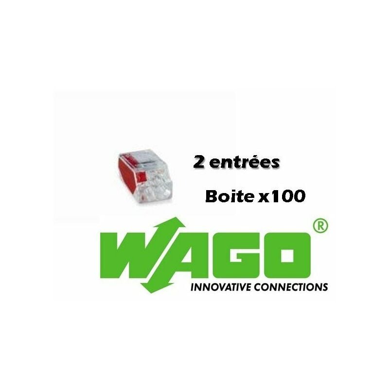 Wago - 100 2 entrées, borne de connexion automatique tranparente
