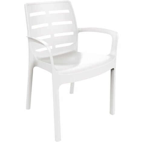 FRANKYSTAR BORNEO - Fauteuil de jardin en résine blanche