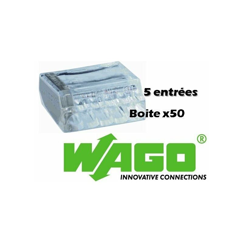Wago - 50 5 entrées, borne de connexion automatique tranparente