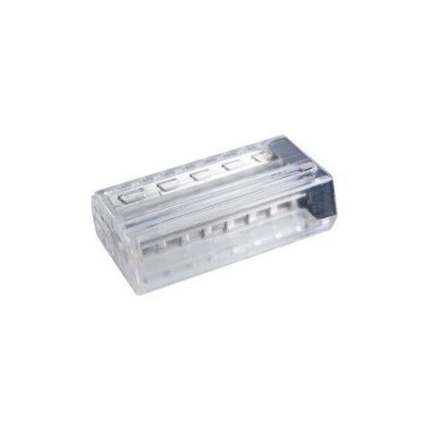 Bornes auto 8 fils transparent pour cable rigide 2,5mm² connexion rapide (sachet de 50) SIB ADR P07208