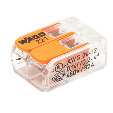 WAGO Bornes de connexion automatique S221 2 entrées par 100