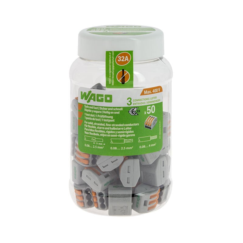 Wago - Bornes de connexion automatique S222 3 entrées par 50