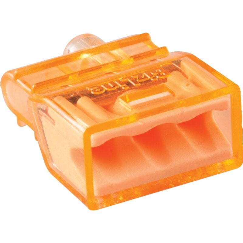 Bizline - bornes de connexion automatique 3 entrées christal mini orange