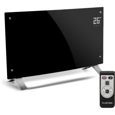 Bornholm Curved Konvektions-Heizgerät Thermostat Timer 2000W Standgerät Wandhalterung schwarz