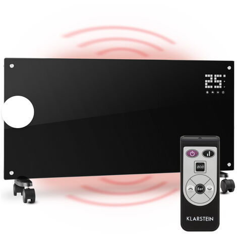 Bornholm Radiateur à convection 2000 W Menu LCD 2 niveaux de chauffage noir