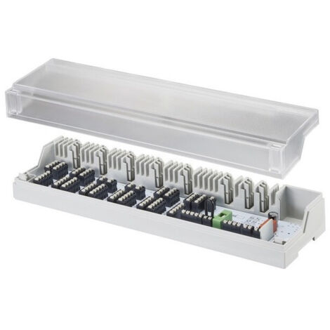 BORNIER 10 ZONES POUR THERMOSTATS AMBIANCE ET MOTEURS 24V