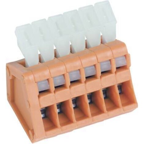 Bornier à ressort PTR Hartmann AKZ3191/5KD-2.54 53191050321E 0.50 mm² Nombre de pôles 5 orange 1 pc(s) D25957