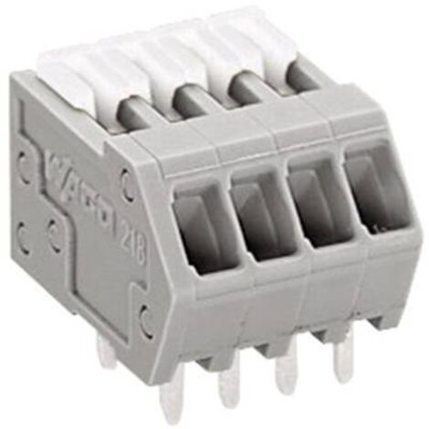 Bornier à ressort WAGO 218-104 0.50 mm² Nombre de pôles 4 gris 1 pc(s) D57985