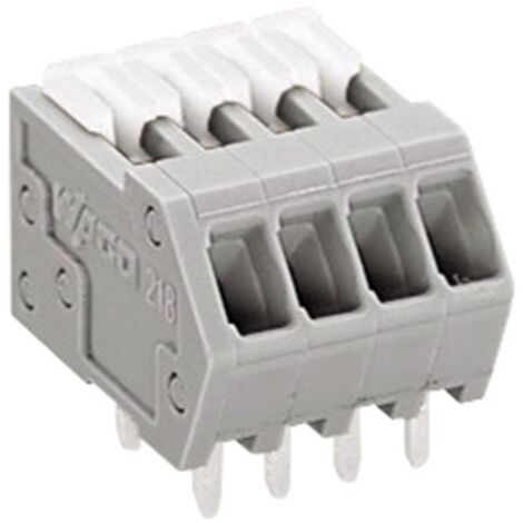 Bornier à ressort WAGO 218-504 0.50 mm² Nombre de pôles 4 gris 1 pc(s) D57995