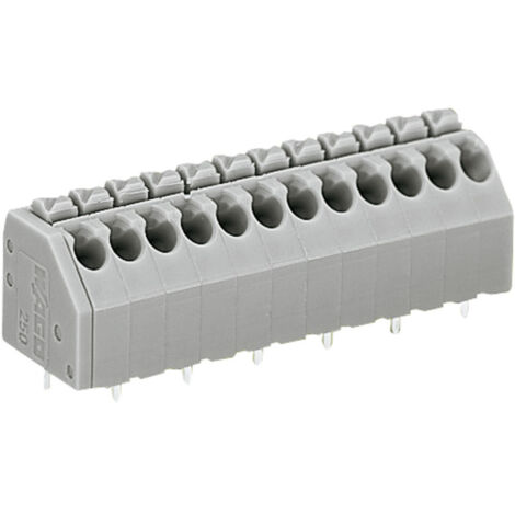 Bornier à ressort WAGO 250-203 1.50 mm² Nombre de pôles 3 gris 1 pc(s) D28932