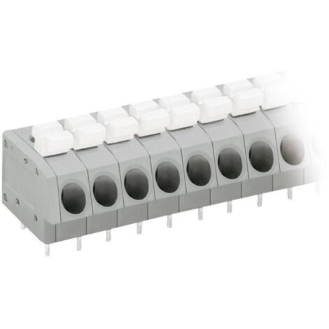 Bornier à ressort WAGO 804-116 2.50 mm² Nombre de pôles 16 gris, blanc 1 pc(s) D26583