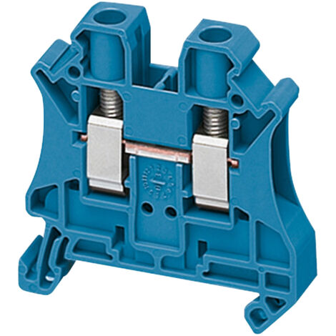 Bornier à vis LINERGY 6 mm², à clipser, 1000 V, lot de 50 unités, bleu