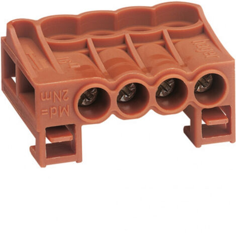 Bornier d'arrivée à cages Phase - 4X25mm2 - KN04P - Hager