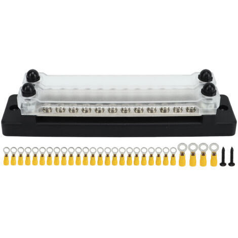 Bornier de Distribution d'énergie DC 12-48V 28 bornes adaptées au système d'alimentation de voiture RV bateau Yacht pick-up camion