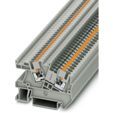 Bornier de raccordement Phoenix Contact PTI, 2 pôles , Enfichable, 0.14  4mm², 24A ( Prix pour Paquet de 50 )