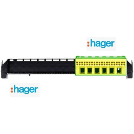 HAGER - Bornier arrivée NEUTRE cage 7x16 mm² - Réf : KN07N - ELECdirect  Vente Matériel Électrique