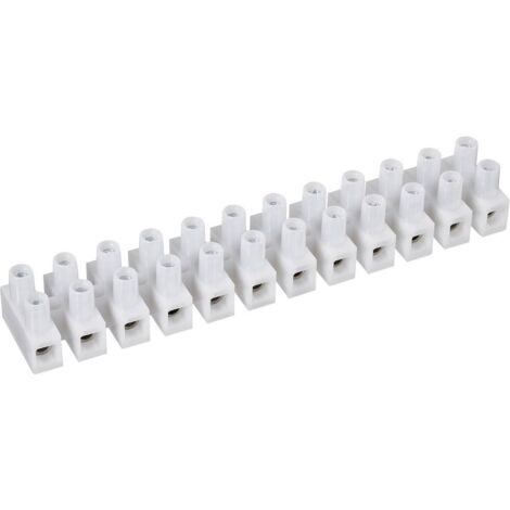 BORNIER DOMINO FLEXIBLE : 0,5-1,5 MM² RIGIDE : 0,5-1,5 MM² NOMBRE DE PÔLES : 12 523702 10 PIÈCES BLANC TRU COMPONENTS