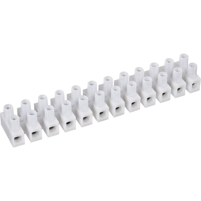 Bornier domino Tru Components 609510 flexible: 4-10 MM² rigide: 4-10 MM² pôles: 12 blanc 1 pc(s)