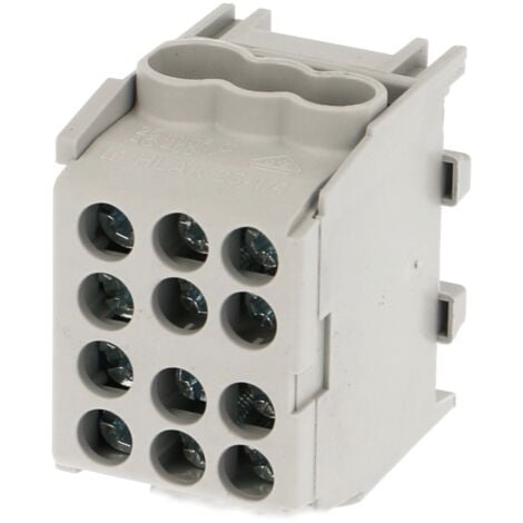 MARKENARTIKEL Bornier gris enclipsable sur rail DIN pour câble Phase