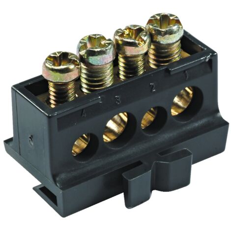 Bornier isolé 80 A, 4 trous - 13575