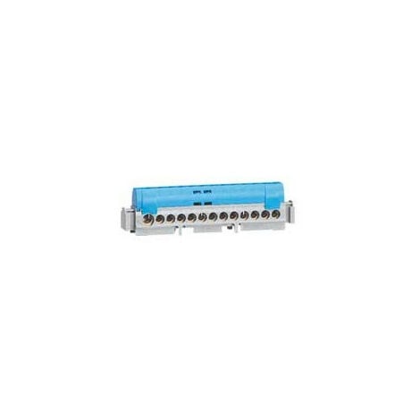 Legrand 004846 - Bornier de répartition IP 2X L.176mm - neutre - 1 connexion 6 à 25 mm² - bleu - bleu