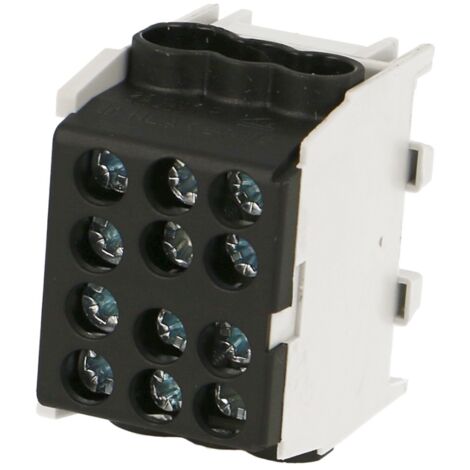 MARKENARTIKEL Bornier noir enclipsable sur rail DIN pour câble Phase