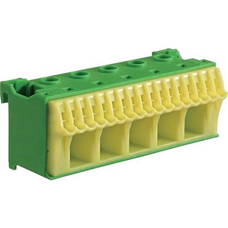 BORNIERS TERRE - SANS VIS 17 X 4 MM2 - CAGES A VIS 5 X 25 MM2 - HAGER KN22E