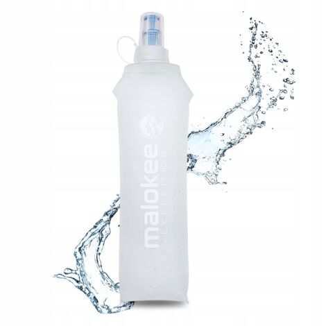 Borraccia morbida pieghevole bianca da 500 ml
