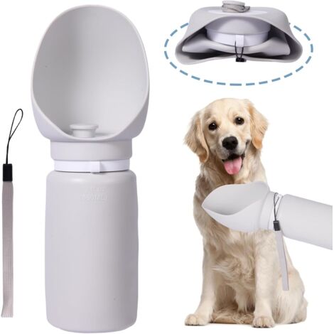 Borraccia per cani da 550 ml, tazza portatile in silicone per acqua per cani, pieghevole, a prova di perdite, ciotola per bere per animali domestici all'aperto