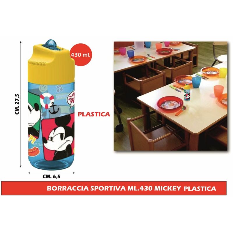 Image of Borraccia Plastica Sportiva Ml.430 Mickey