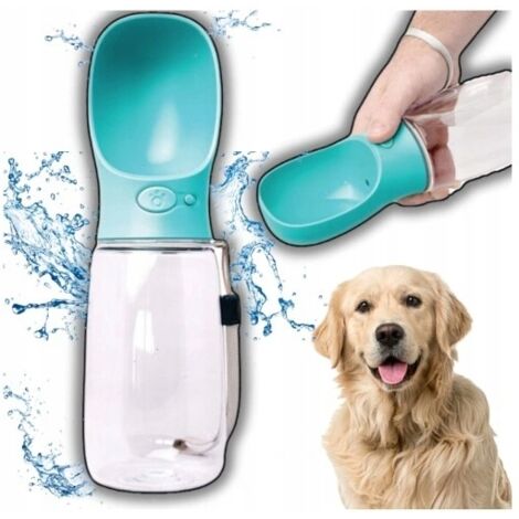 Borraccia portatile per cani e gatti, 350 ml, blu