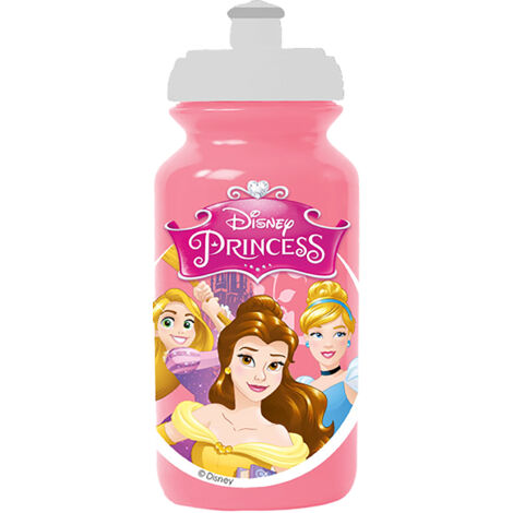 Borraccia rosa per bambine in plastica Disney Principesse da 380 ml con chiusura antigoccia e banda antiscivolo