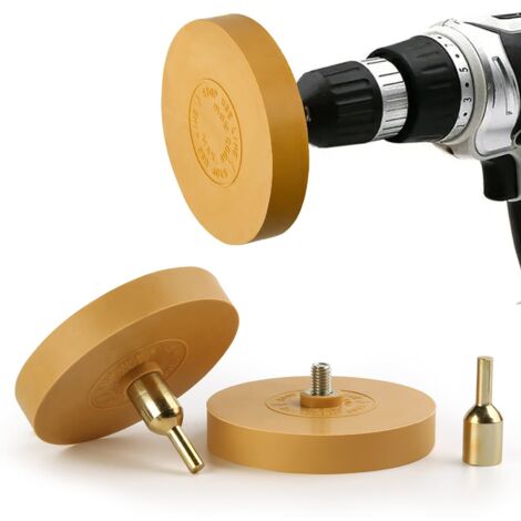 Borrador de arañazos para coche, paquete de 2, con adaptador, disco borrador neumático, borrador de carrocería para eliminar arañazos, pegatinas, adecuado para coche, motocicleta