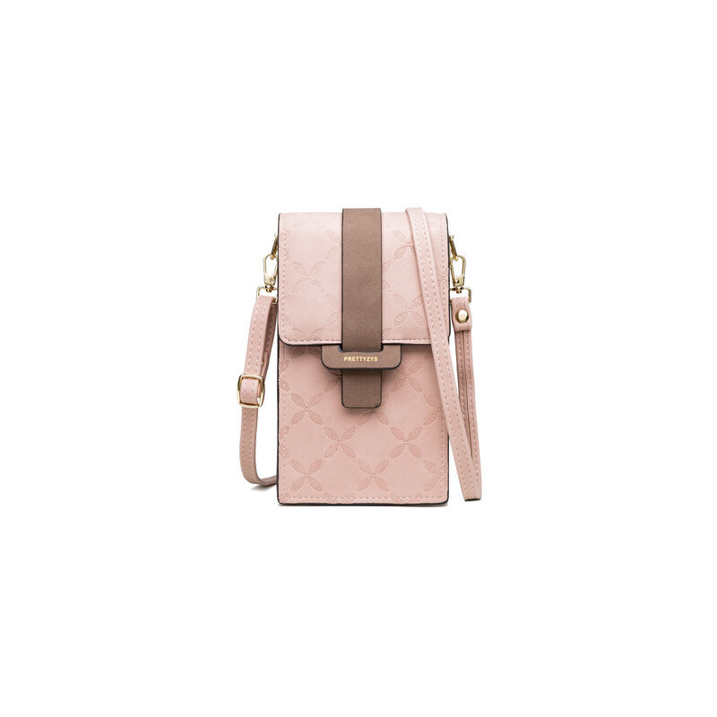 Borsa a tracolla per cellulare rosa da donna, mini...