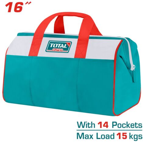 Borsa attrezzi resistente capacità di 15 kg con 14 tasche