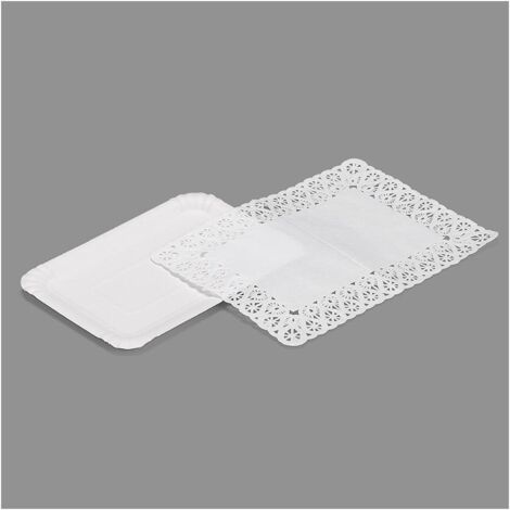 Borsa con 4 Vassoi Rettangolari con Panno 14x21cm