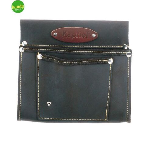 Borsa da carpentiere kapriol in pelle con 2 tasche sovrapposte