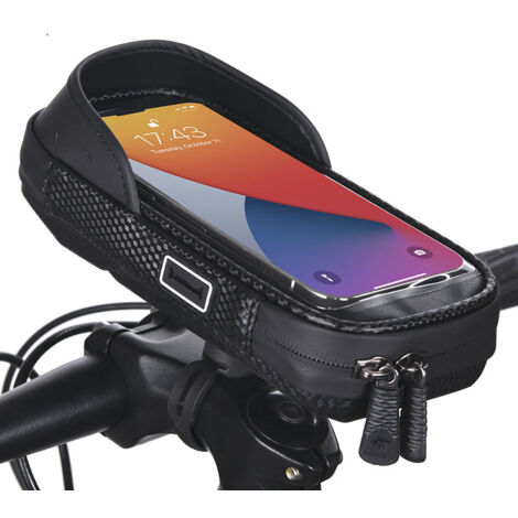 Borsa da manubrio per bicicletta, borsa universale impermeabile per cellulare per biciclette, borsa da manubrio per moto, supporto per cellulare da bicicletta, rotazione a 360°-RAPANDA