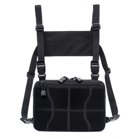 Borsa da petto tattica KZQ, borsa da petto con imbracatura militare, borsa da petto da uomo, petto antifurto, borsa da petto tattica per radio, walkie-talkie, telefono
