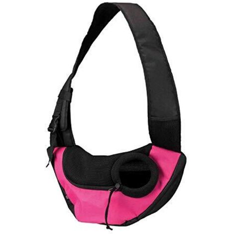Borsa frontale sling 50×25×18cm: rosa/nero