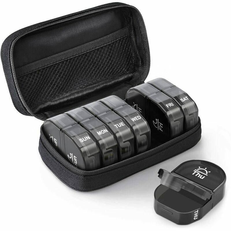 Borsa in tela Portapillole settimanale 2 volte al