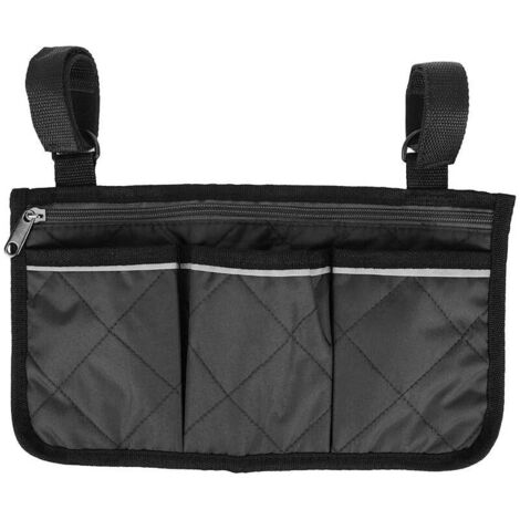 Borsa laterale per sedia a rotelle KZQ, borsa per sedia a rotelle, borsa per accessori per braccioli per sedia a rotelle, borsa portaoggetti laterale