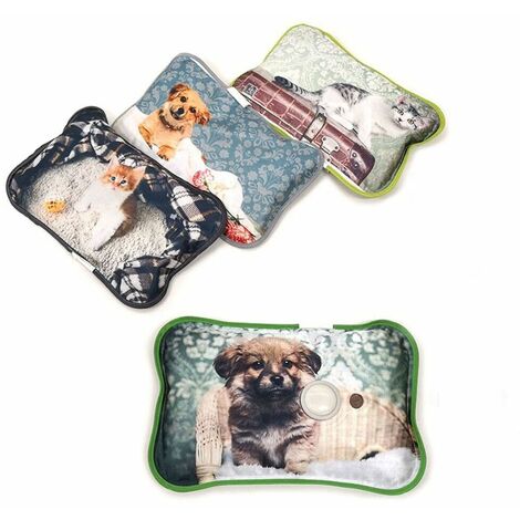 Borsa per acqua calda elettrica scaldamani scaldapiedi per divano letto ricaricabile a corrente cane o gatto - decoro: decoro gatto