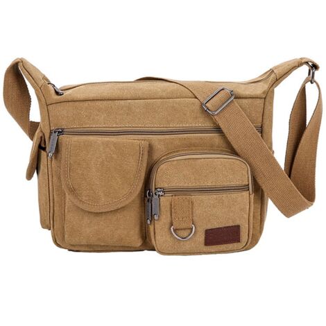 Borsa per attrezzi in tela, grande capacità, multi tasche, hardware portatile per addetto alla manutenzione di elettricisti