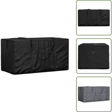 Borsa per cuscini - vidaXL Borsa Porta Cuscini da Giardino Nera 150x75x75 cm Polietilene - Cuscini da patio