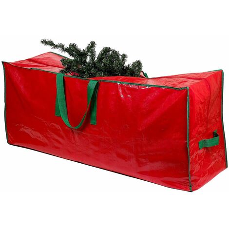Borsa per la conservazione di alberi di Natale artificiali, smontati, fino a 2,6 m di altezza, resistente, impermeabile, con cerniera e manici per il trasporto
